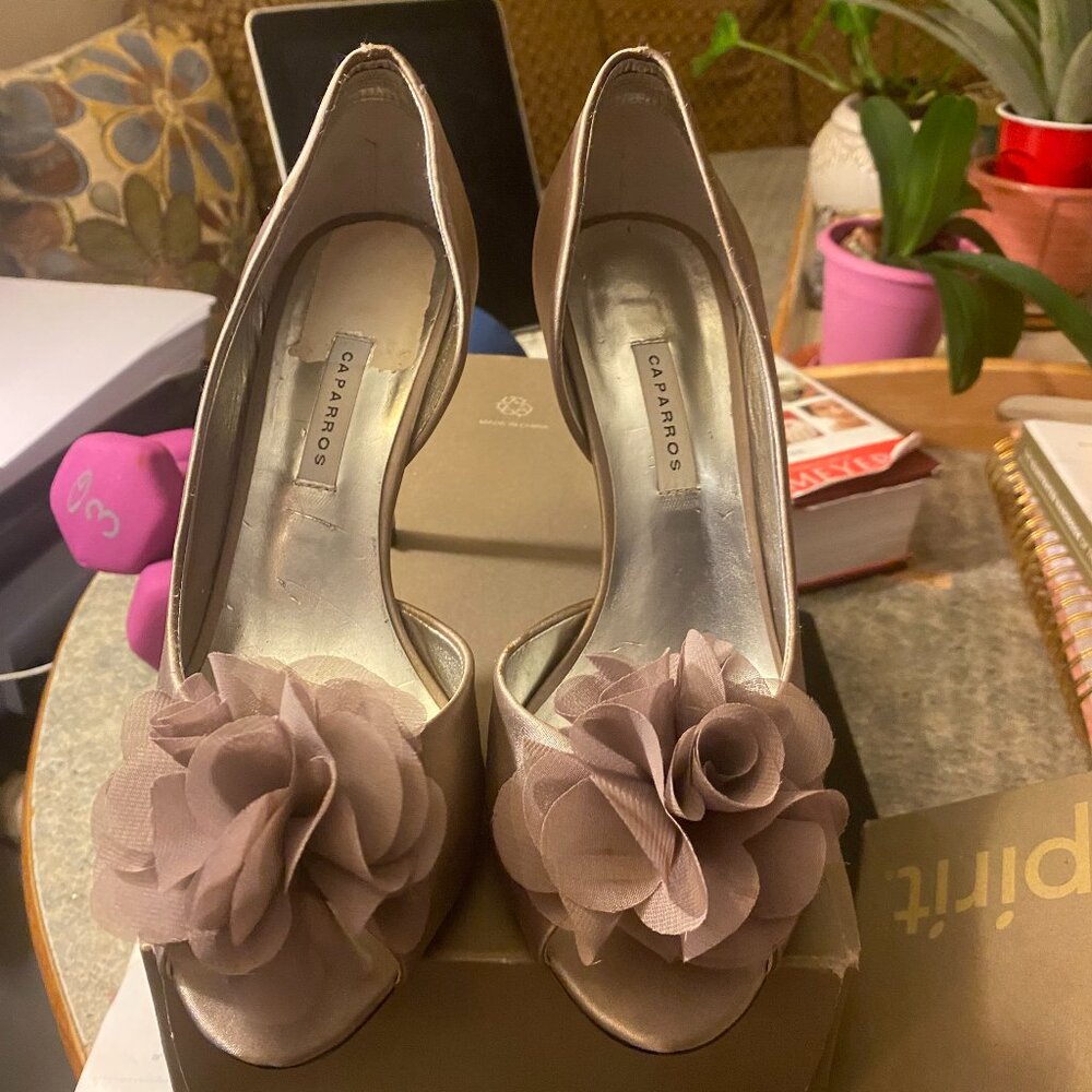 Caparros Lilac Satin Pumps